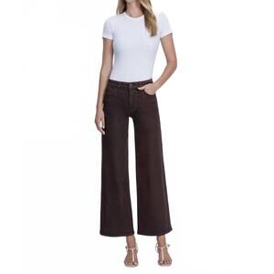 NEW FLYING MONKEY high rise coated wide leg jeans in chicory coffee